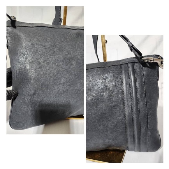 Authentic Gucci Leather Messenger/Crossbody Bag Grey - Picture 6 of 16